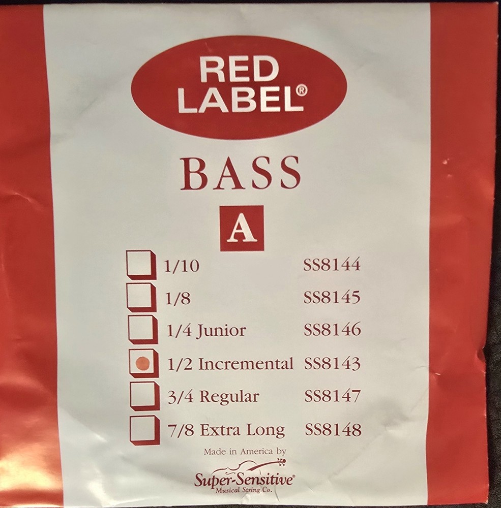 Red Label Upright String Bass A String 1/2 Size