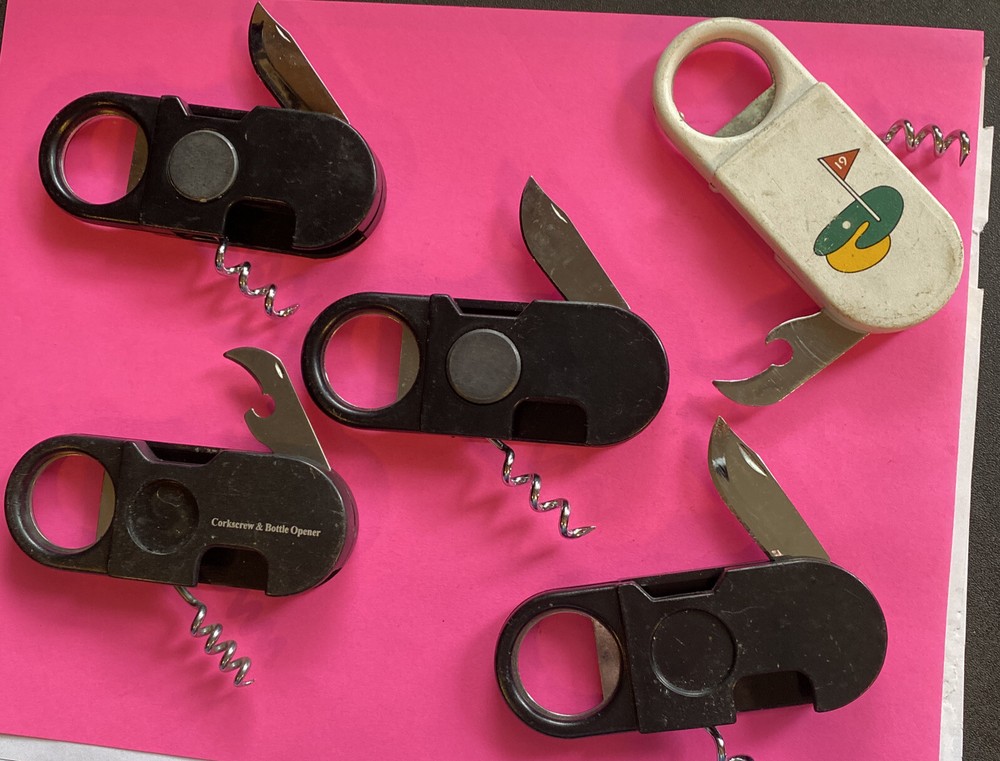 *PRE-OWNED* SEALED BOTTLE OPENERS & CORKSCREWS (LOT OF 5)-FREE SHIPPING*
