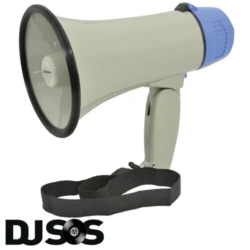 Professional 10W Loud Megaphone With Adjustable Handle, Shoulder Strap &  Volume