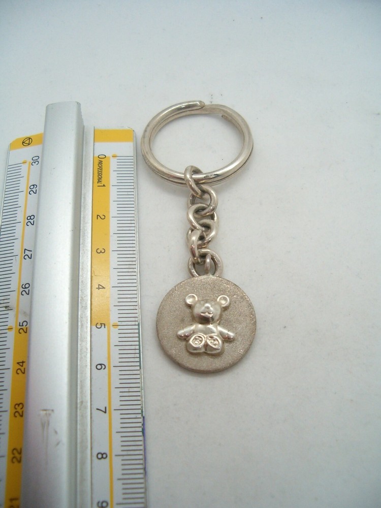925 Silver Keychain with BEAR - Bear - Teddy Bear - Plush - Puppy