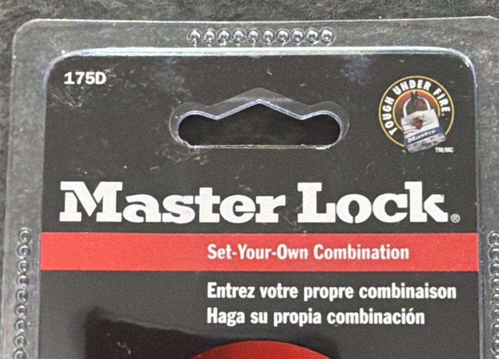 New Master Lock Resettable Combination Padlock 1” Brass 175D