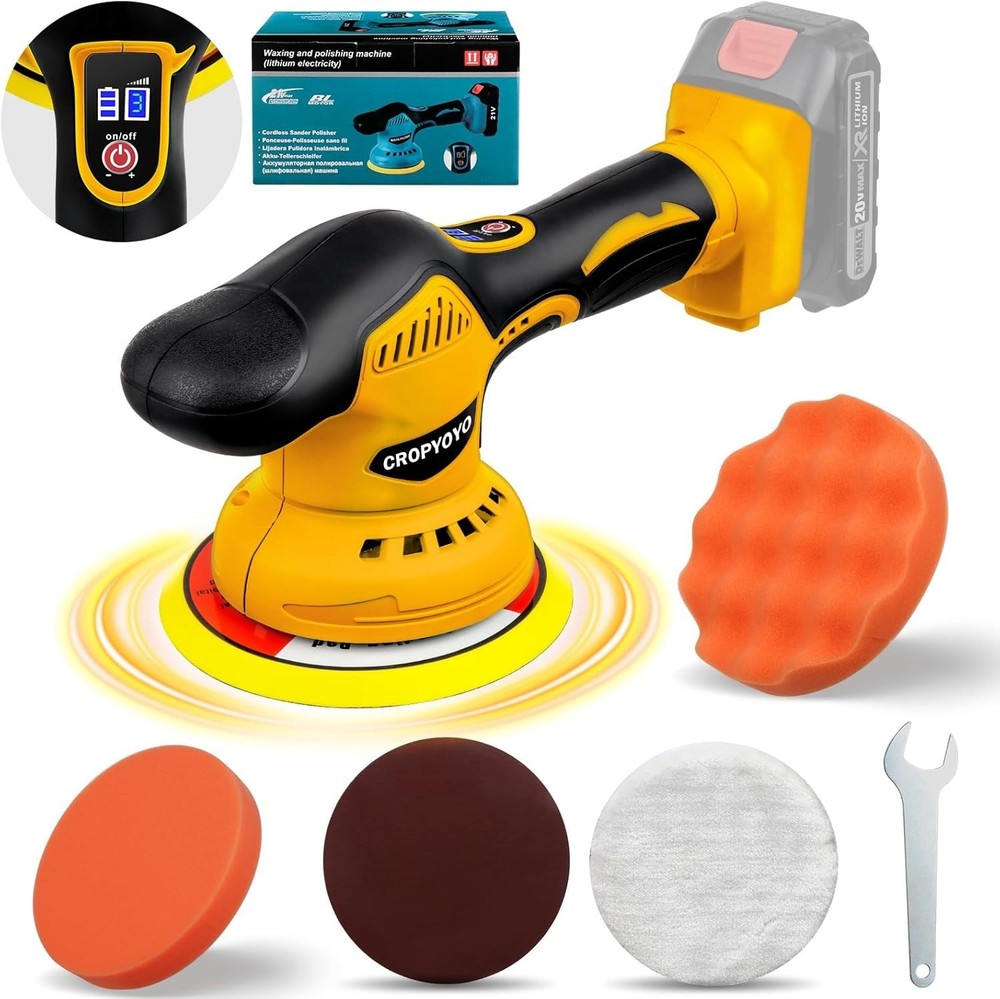 Cordless Car Buffer Polisher Compatible for Dewalt 20V Battery(Without Battery)
