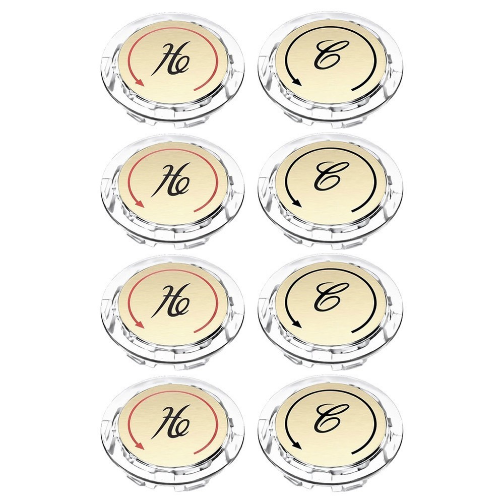8pcs Index Buttons Hot And Cold Sink Shower Knobs Handle Sign Stickers New