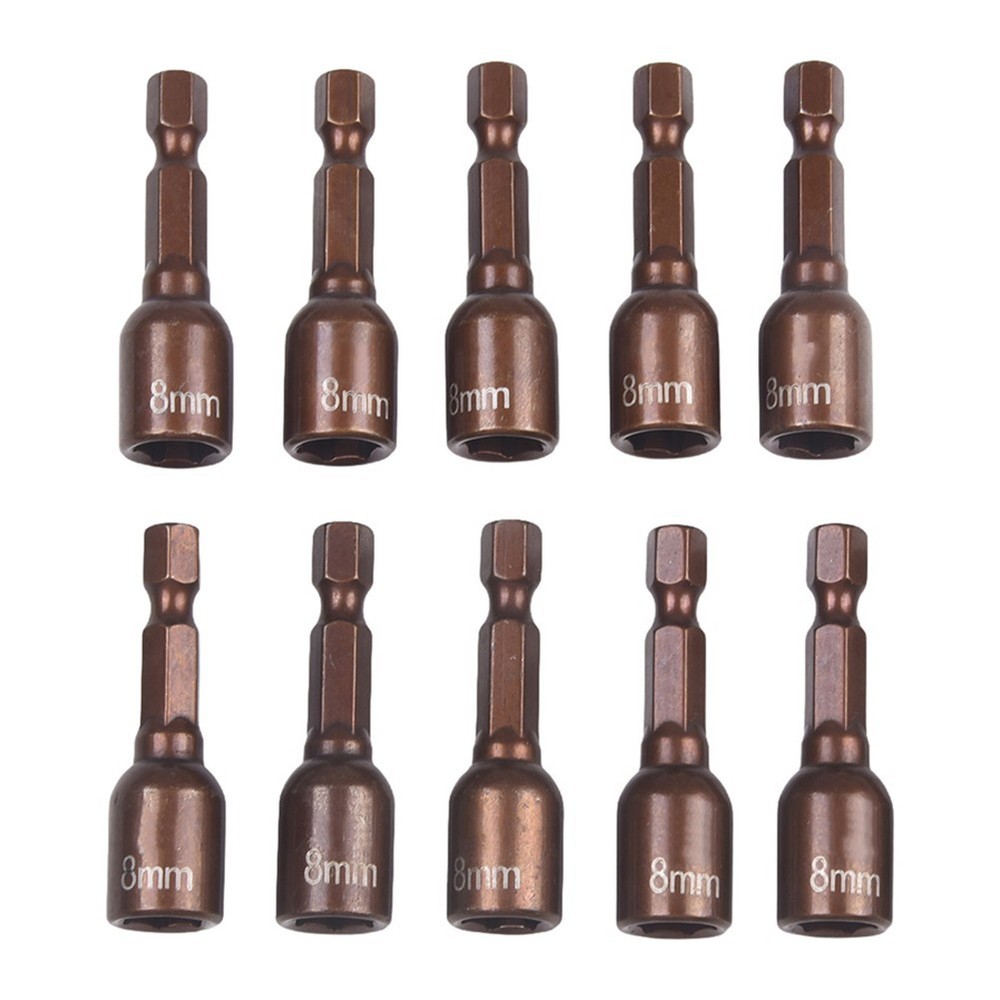 Professional Quality 10Pcs Magnetic Socket Wrench Set with Hex Adapters