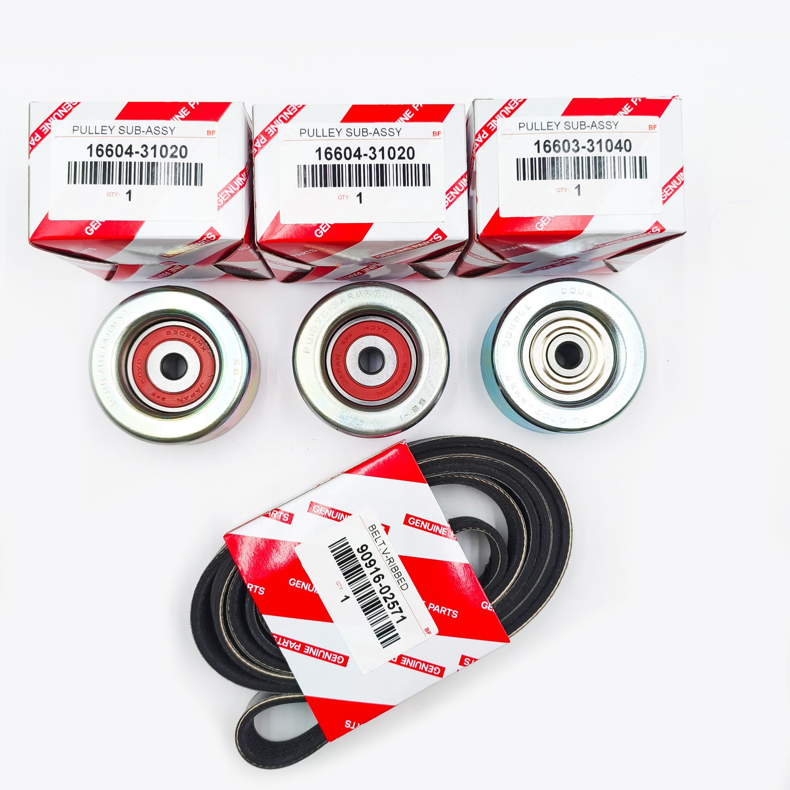 OEM NEW For 2005-2014 Toyota Tacoma V6 4.0L 1GRFE Belt & Idler Pulley Kit USA