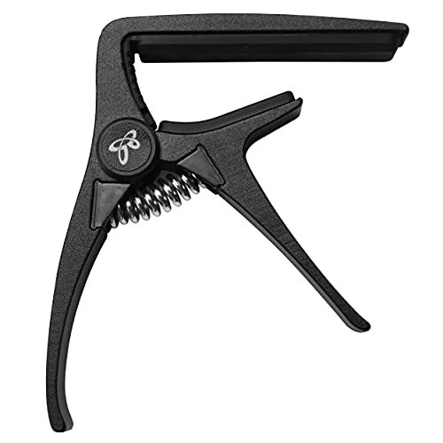 Capo for Classical Guitars, Ultra Light Clamp for Nylon Strings Straight black