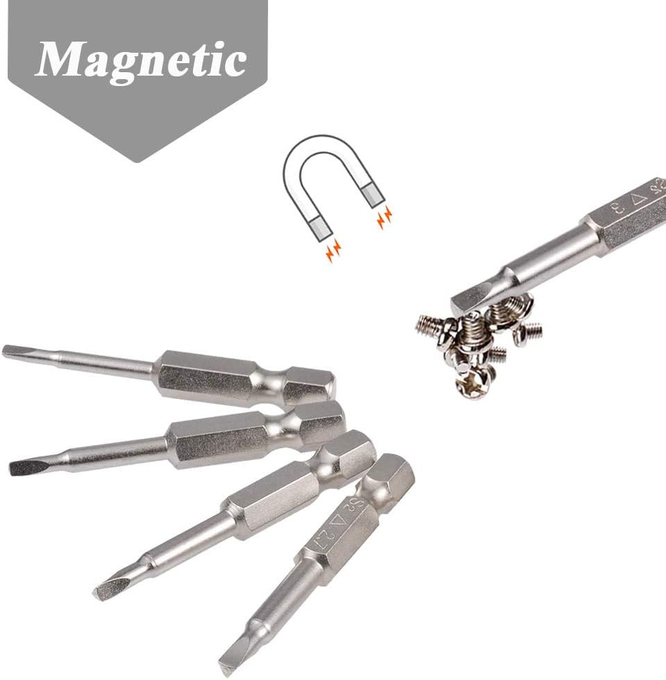 5Pcs Triangle Head Screwdriver Bit Set 1.8/2/ 2.3/2.7/ 3Mm Magnetic Triangular S