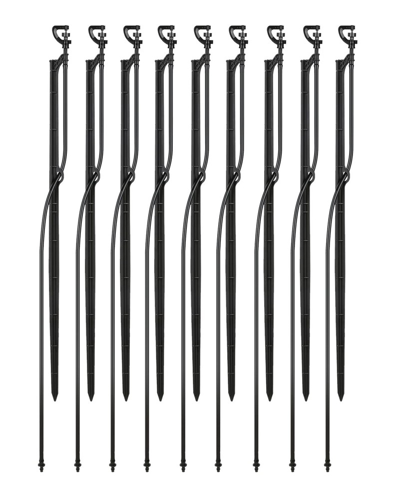 Micro Spray Sprinkler Stake Assembly: 9 Sets 9 360° Emitters