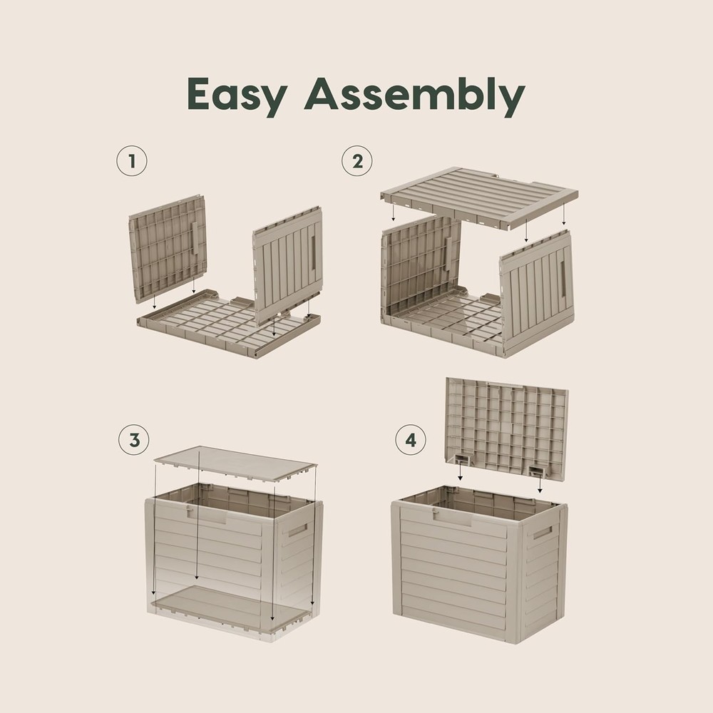 35-Gallon Outdoor Deck Delivery Storage Box Lockable & UV-Protected