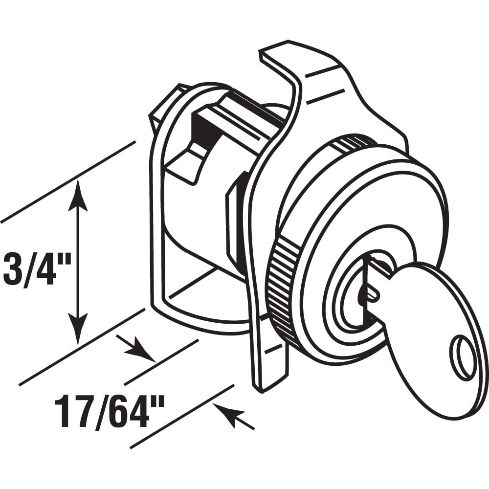 Prime-Line S 4136 Mailbox Lock – Replacement, Multipurpose Mailbox Lock for