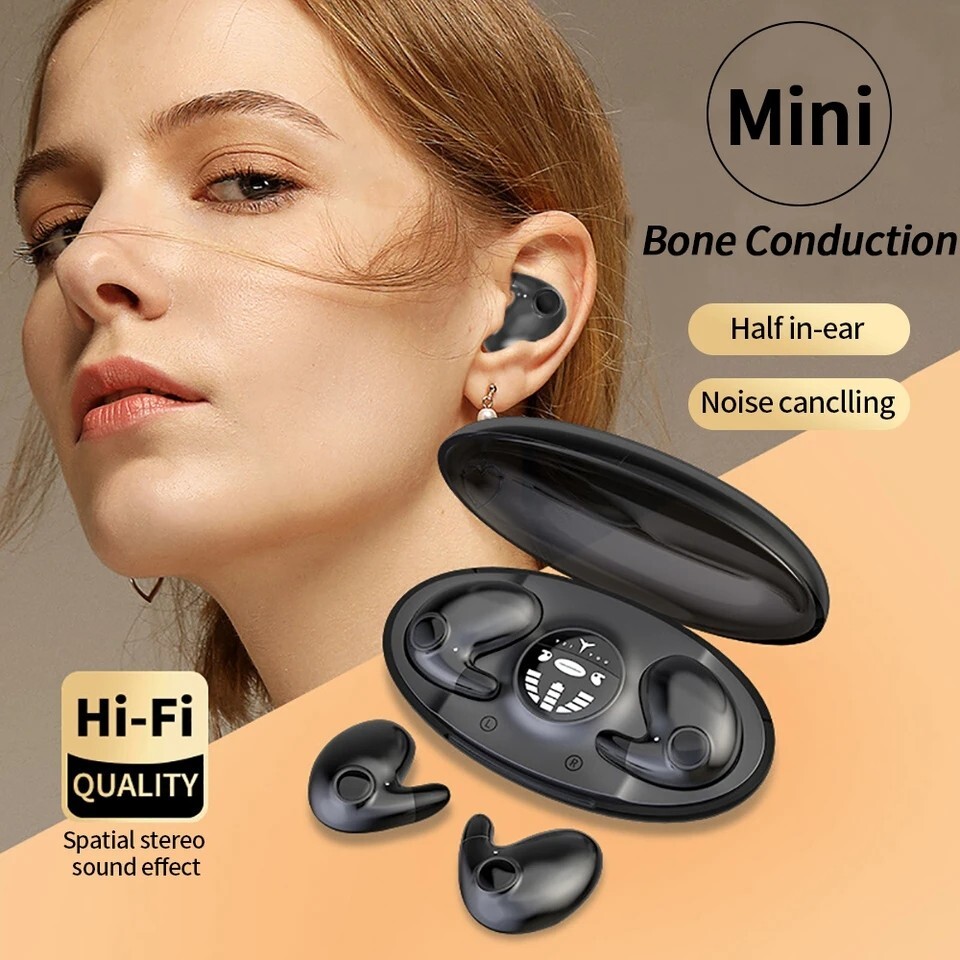 True Wireless Bone Conduction Headphones Bluetooth 5.3 Wireless Headset Earbuds