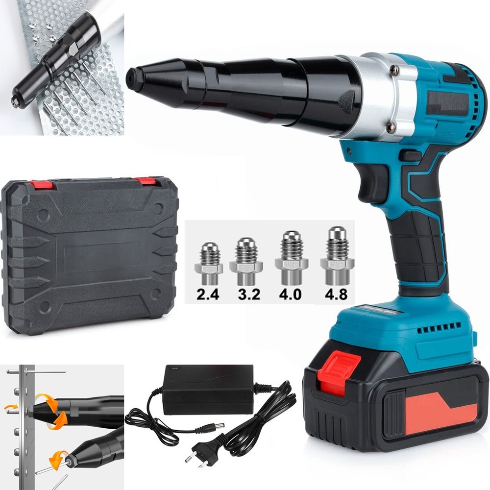 Cordless Ergonomic Rivet Tool Gun Rivnut Setting Tools Nut Setter Blind Riveter