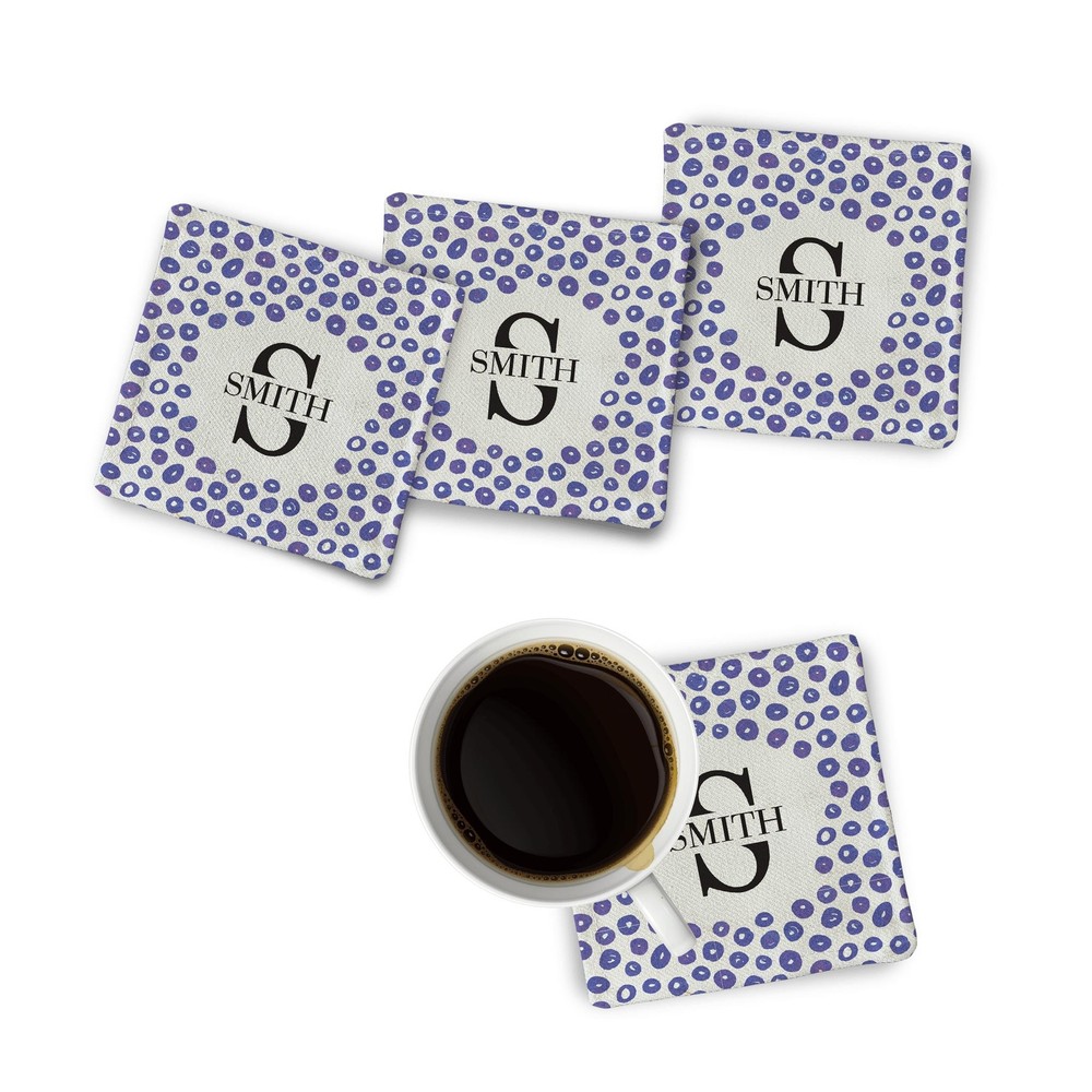 Fabric Coaster: Purple Pebble