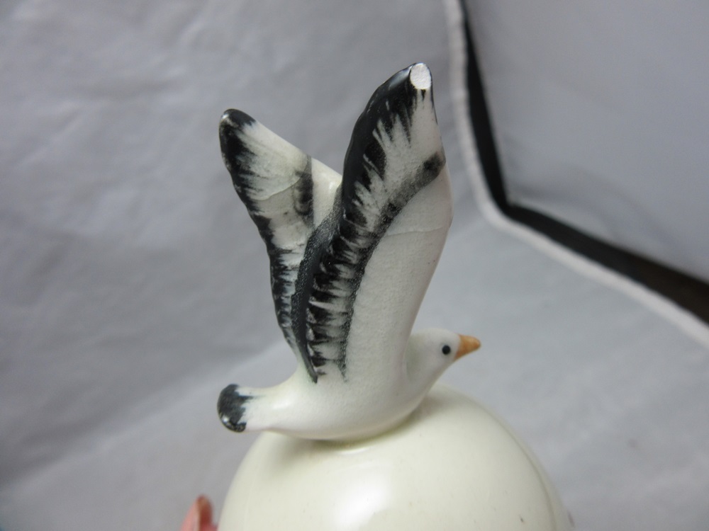 Norcrest pottery bell. Seagull, ocean design
