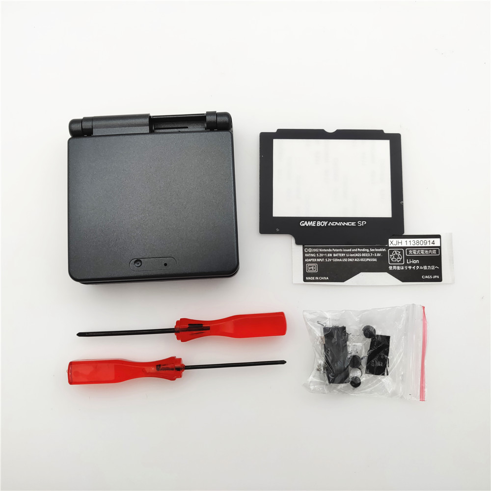 Gray Graphite Shell Case for GBA SP Gameboy Advance SP--Colors Buttons Optional