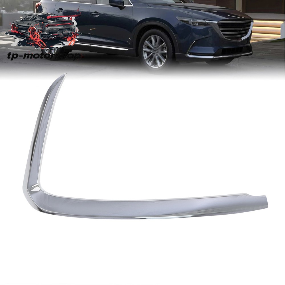 Front Right Bumper Trim Lower Molding Chrome For 2016-2022 2023 Mazda CX-9