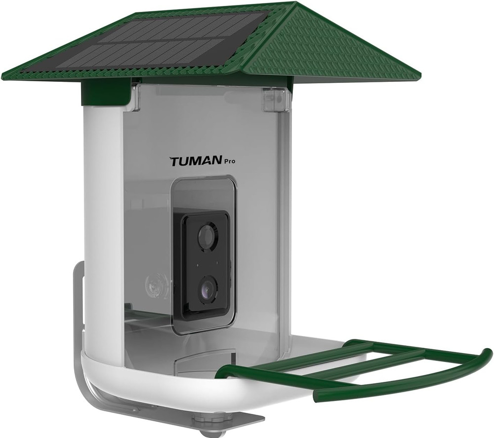 Smart Bird Feeder with Camera - 1080P HD, AI Recognition, Solar Powered