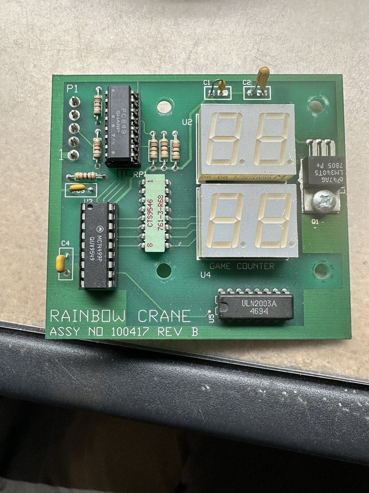 Rainbow crane display Digital Board Joystick Control Panel 42,60 Sugarloaf Claw
