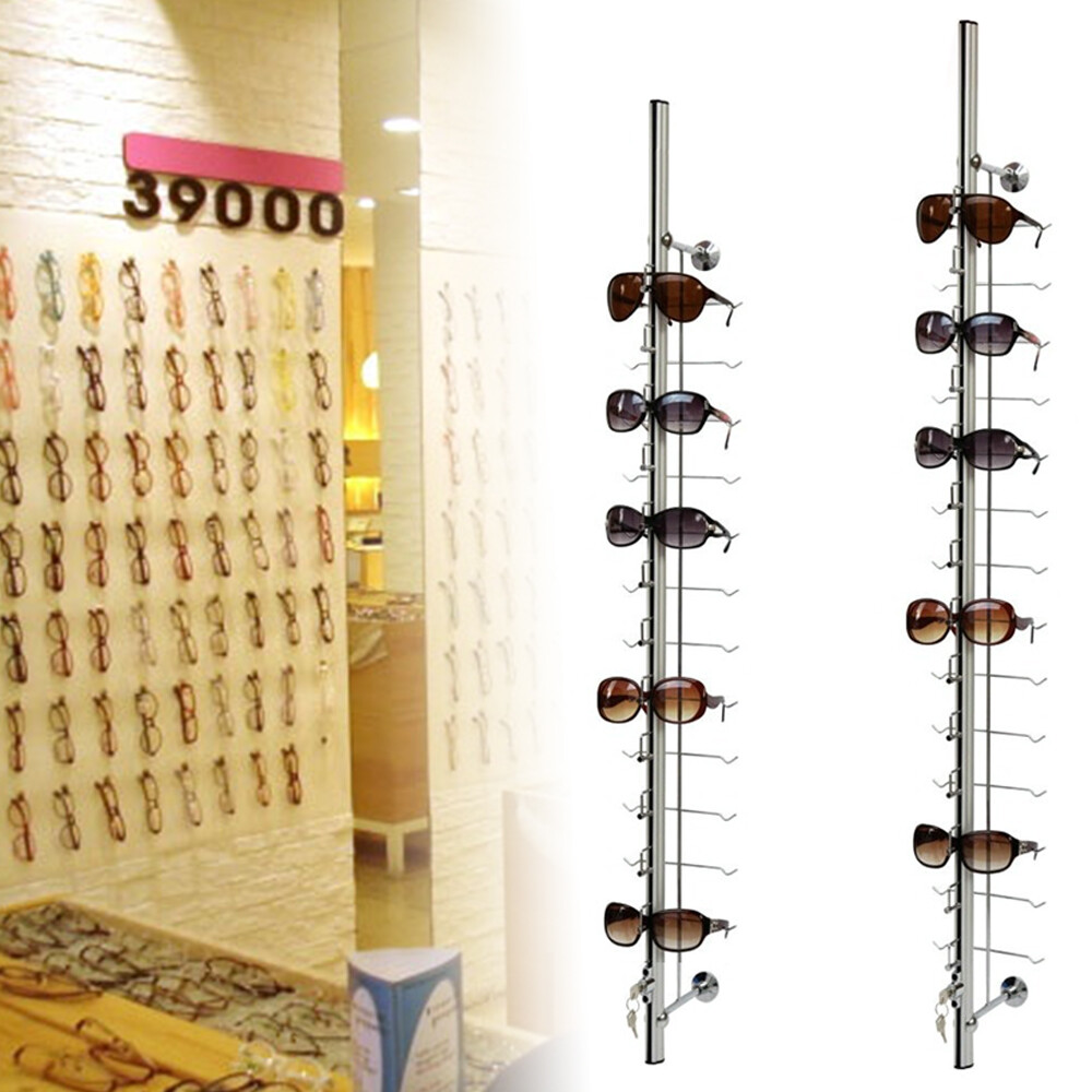 10PCS Optical Frames Display Rod With Lock Sunglasses Eyeglasses Storage Stand