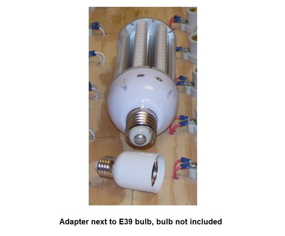 2-Pieces E26 to E39 Medium Screw to Mogul Base Lamp Adapter Converter