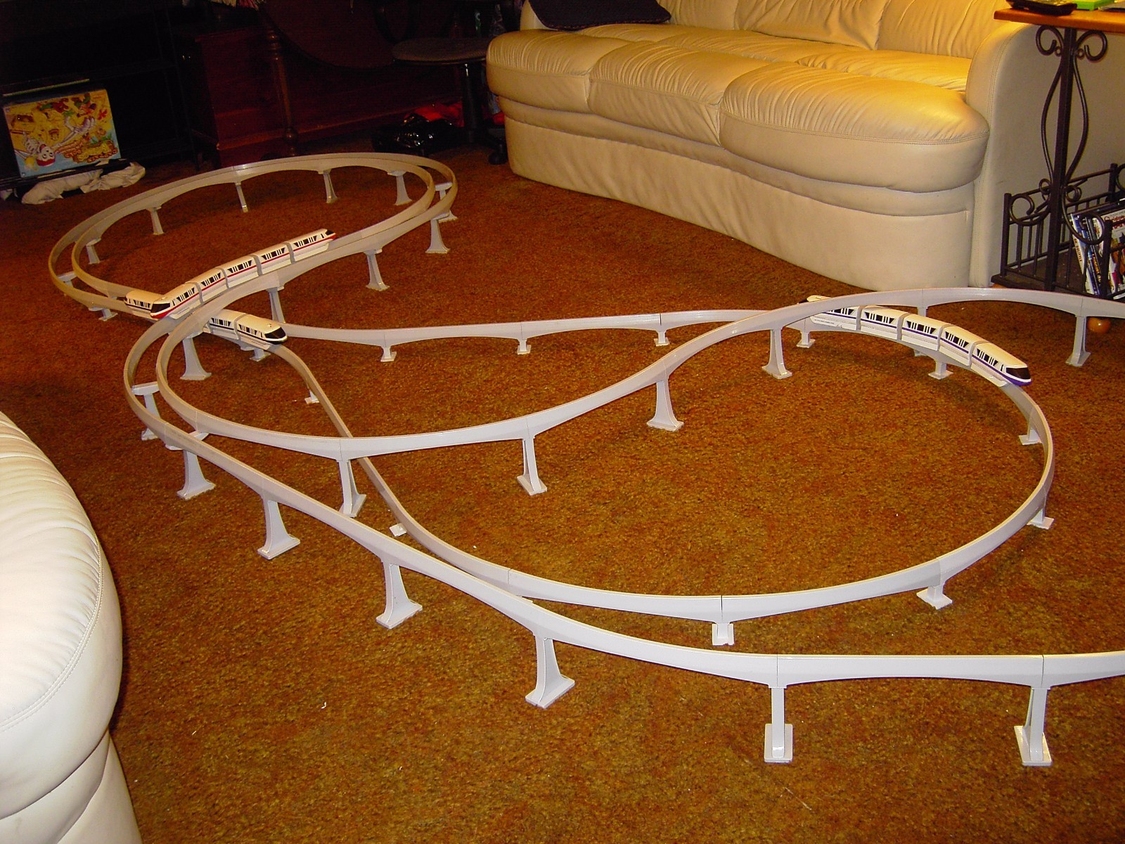 Double Track Wall Bracket for Mounting Disney Monorail Track to a Wall