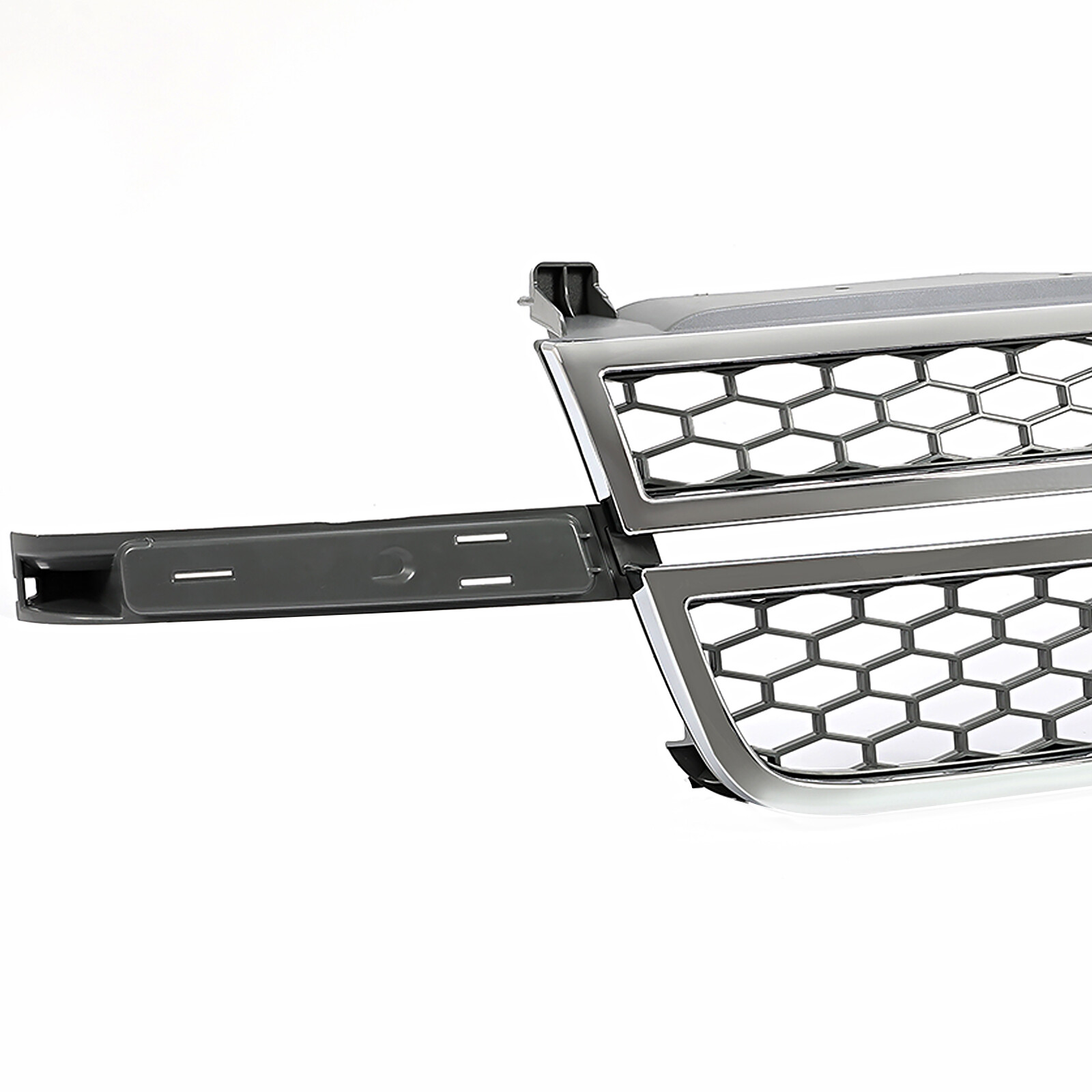 Honeycomb Grille for 03-07 Silverado 1500 2500 3500 Pickup Chrome & Gray