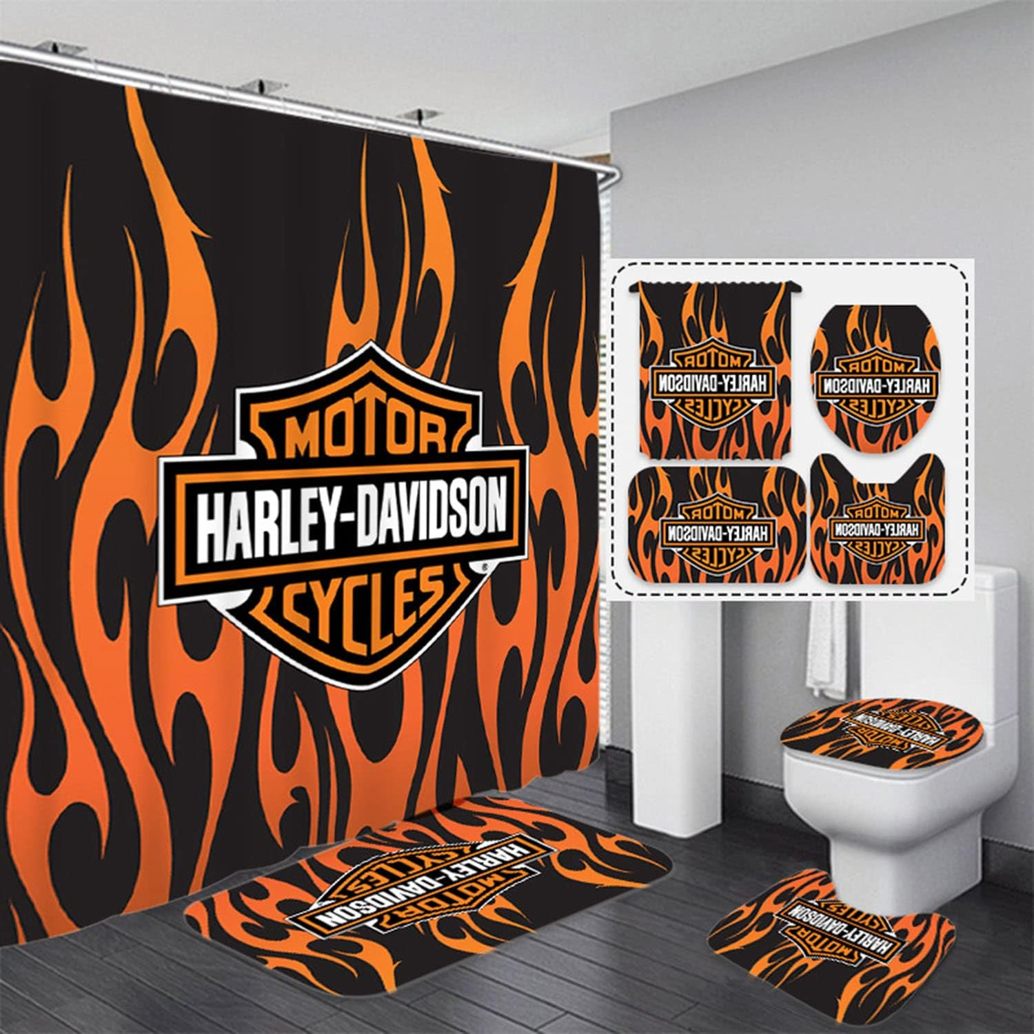 Perfect Gift, Harley Davidson new Style Shower Curtain or Bathroom Sets.