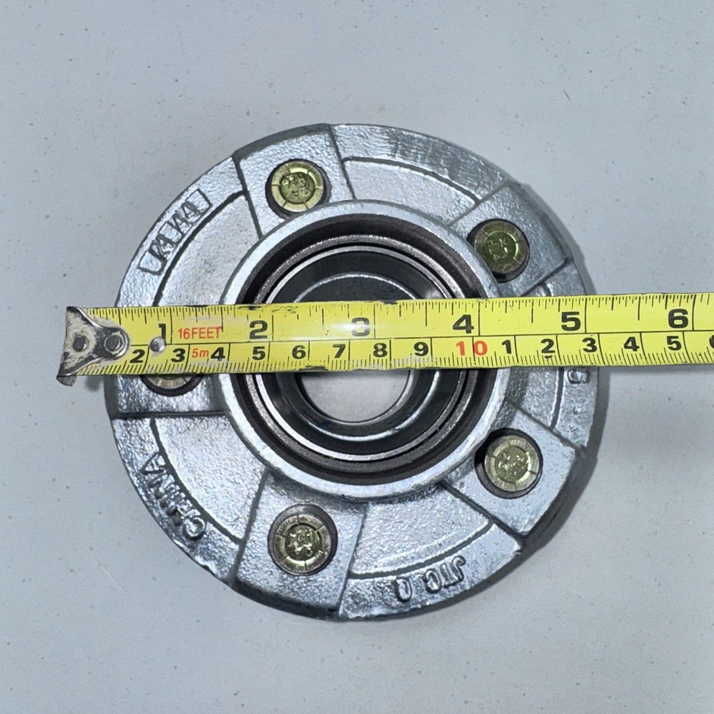 Galvanized boat trailer hub with a 5-lug on 4 1/2" bolt pattern