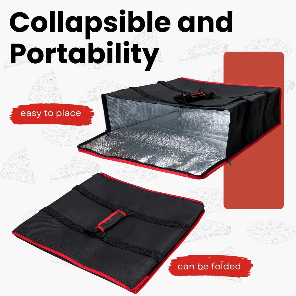 Pizza Bag, Insulated Pizza Bags for Delivery Carry Hot, Large Pizza ...