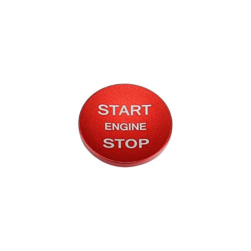 Engine Start Stop Button Cover One Click Push Start Button Trim Sticker Red