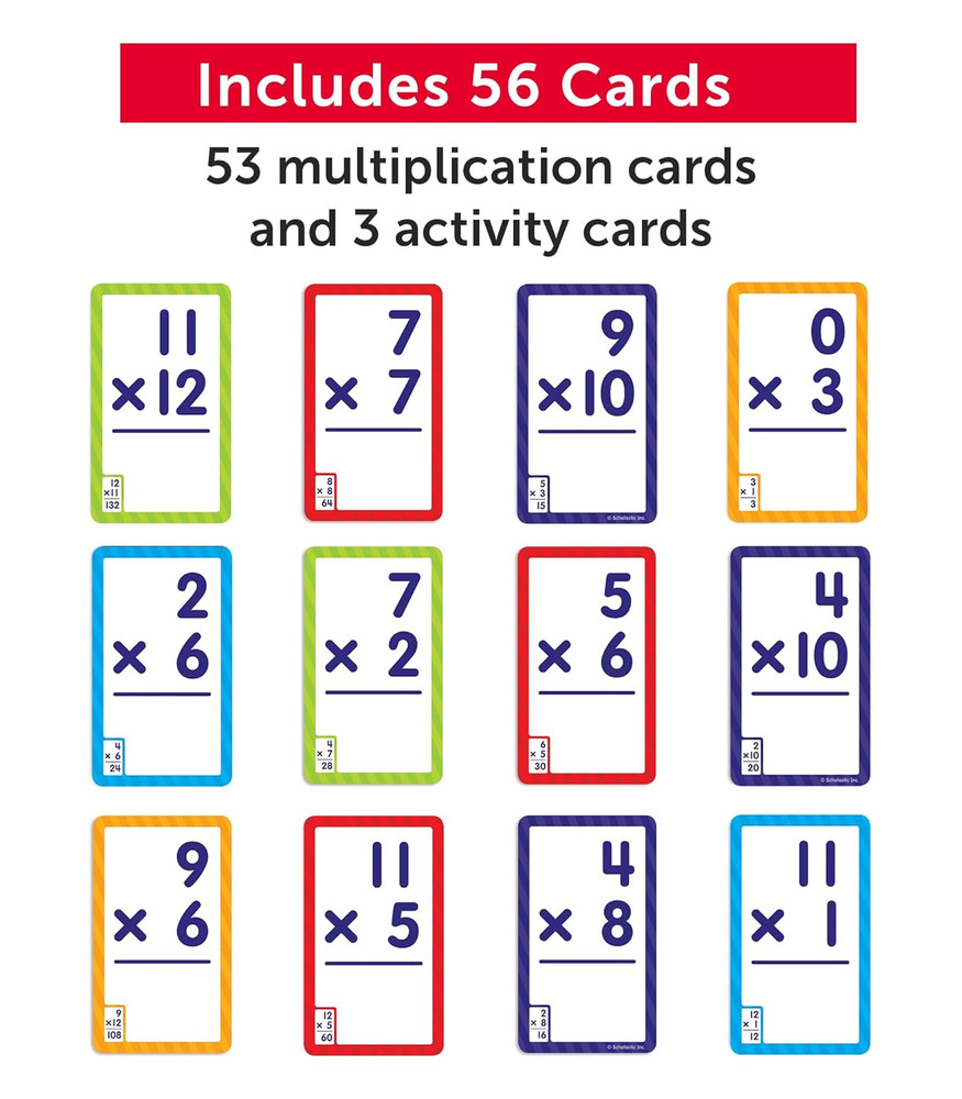 Scholastic Flash Cards: Multiplication 0 - 12