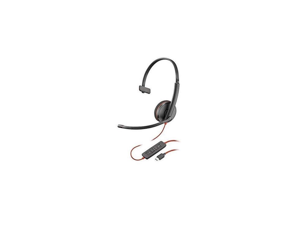 Poly Blackwire 3210 Headset - Mono - USB Type C, Mini-phone (3.5mm) - Wired -