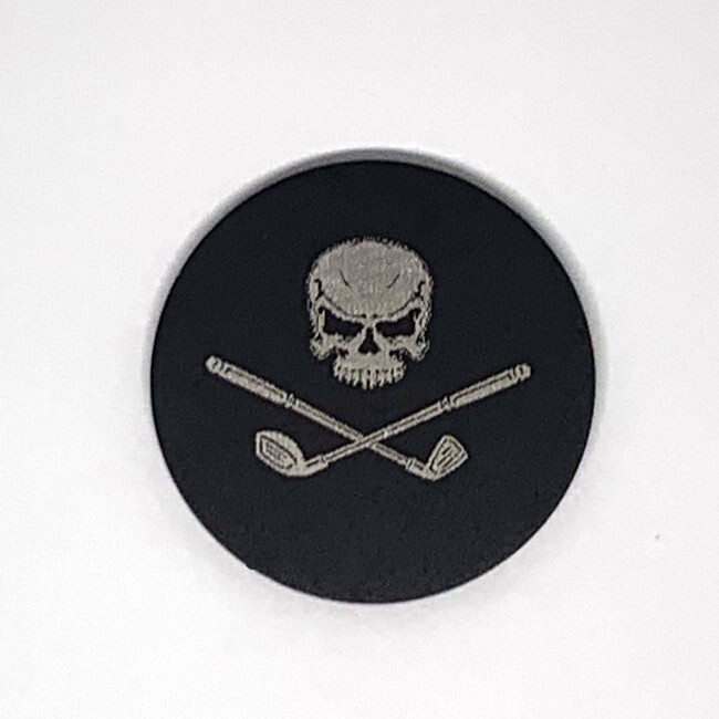 Pirate Skull Golf Ball Marker + Switchblade Divot Laser Engraved
