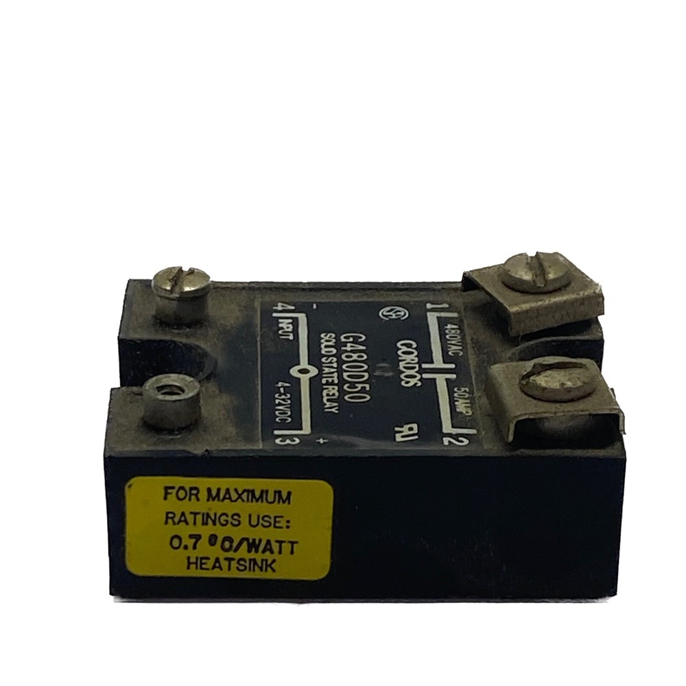 USED Gordos 480VAC 50 Amp 4-32VDC Solid State Relay G480D50
