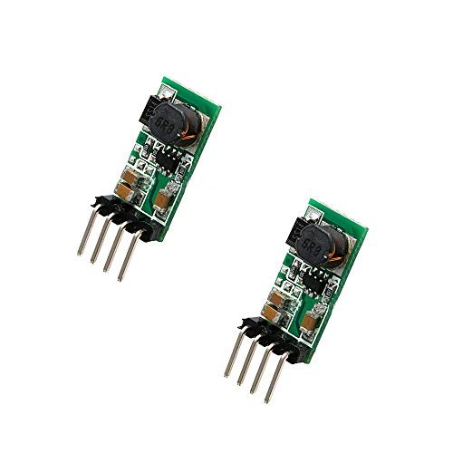 KOOBOOK 2Pcs Mini DC-DC Boost Step-up Power Supply Module 3.3V 3.7V 5V 6V 7.2V