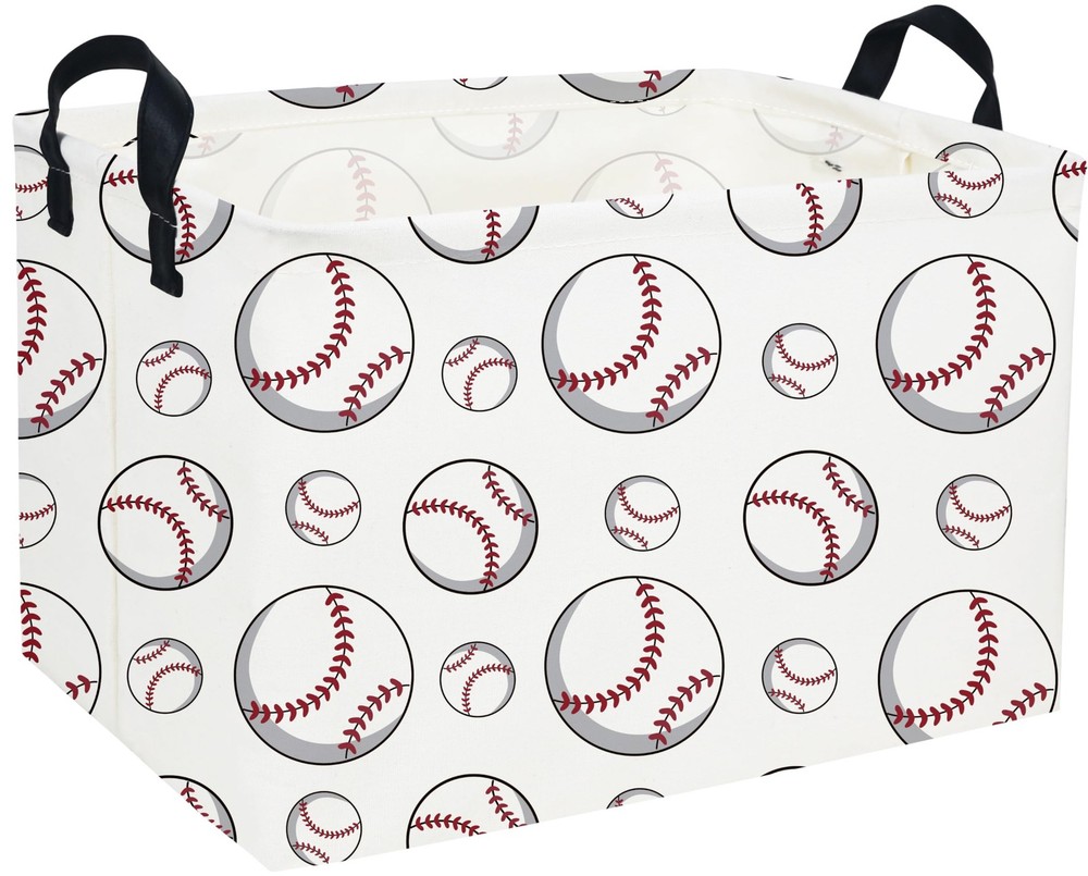 DDBASKET Rectangular Baseball Baskets Easter Gift Basket Empty Kids Storage B...