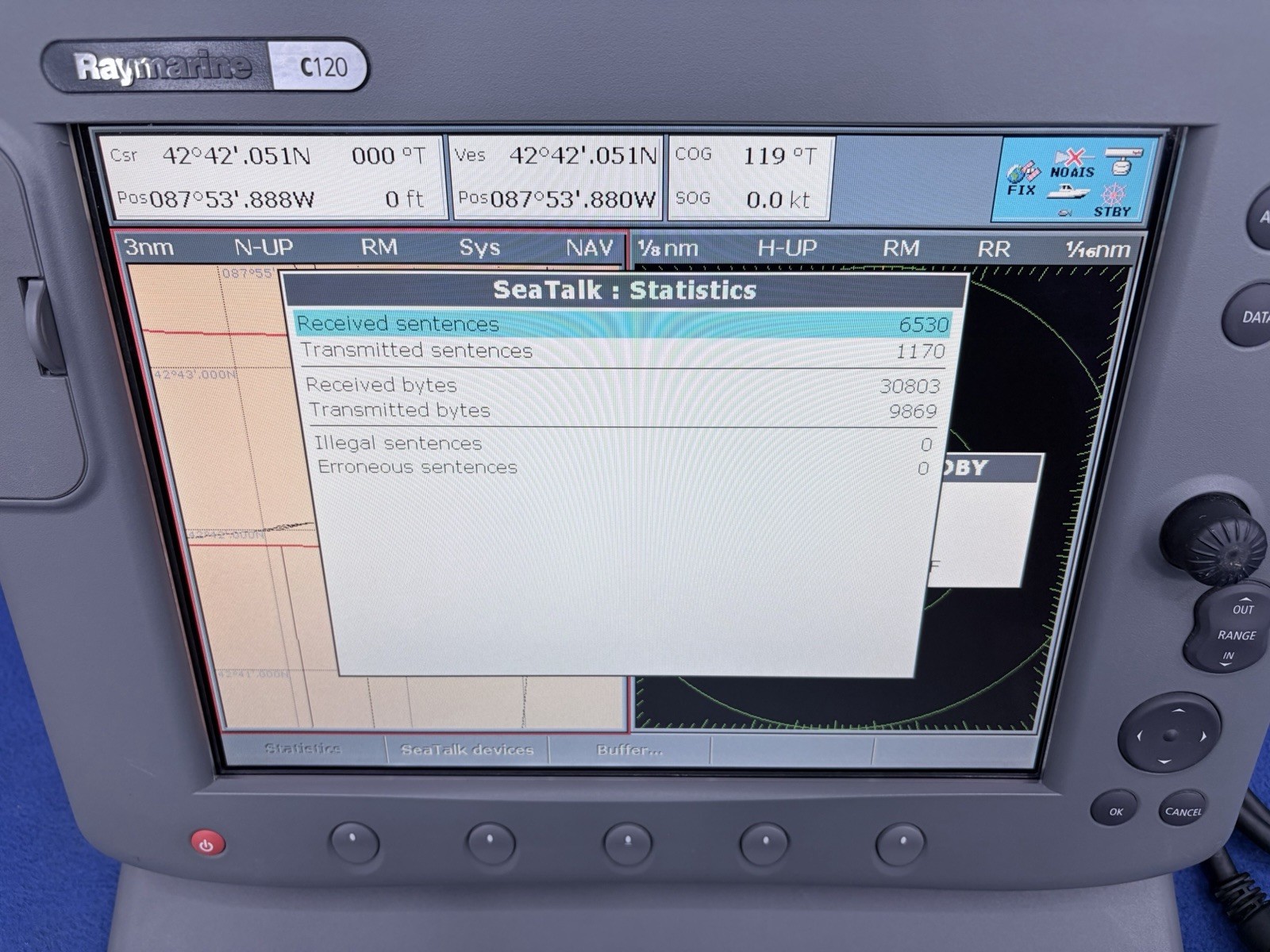 Raymarine C120 Classic GPS Chartplotter Multifunction Display- Tested & Warranty