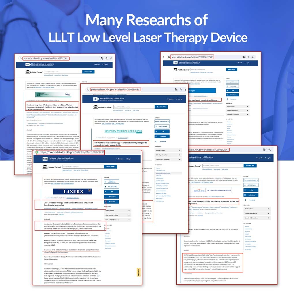 LLLT Cold Laser Therapy Device 650nm*16+808nm*4 for Fibromyalgia & Neuropathy
