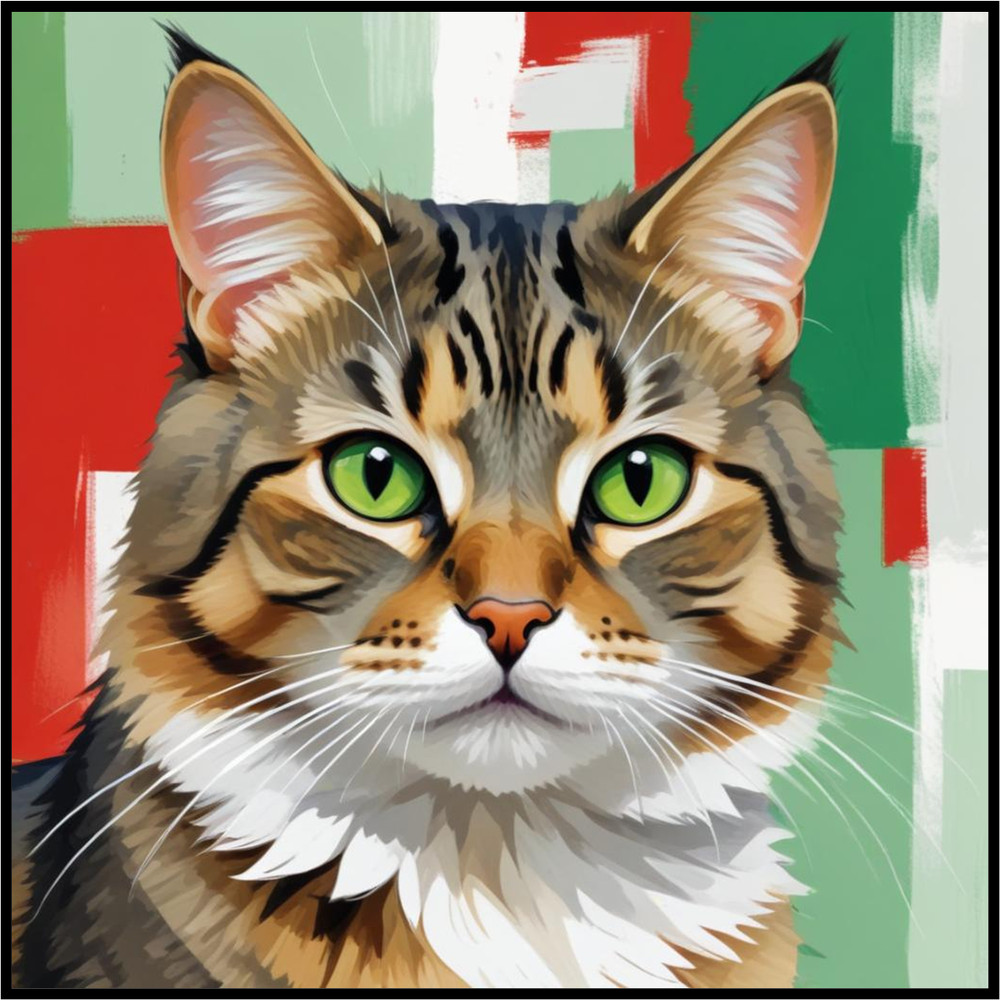 30 Custom Bulgaria Inspired Cat Art Personalized Address Labels