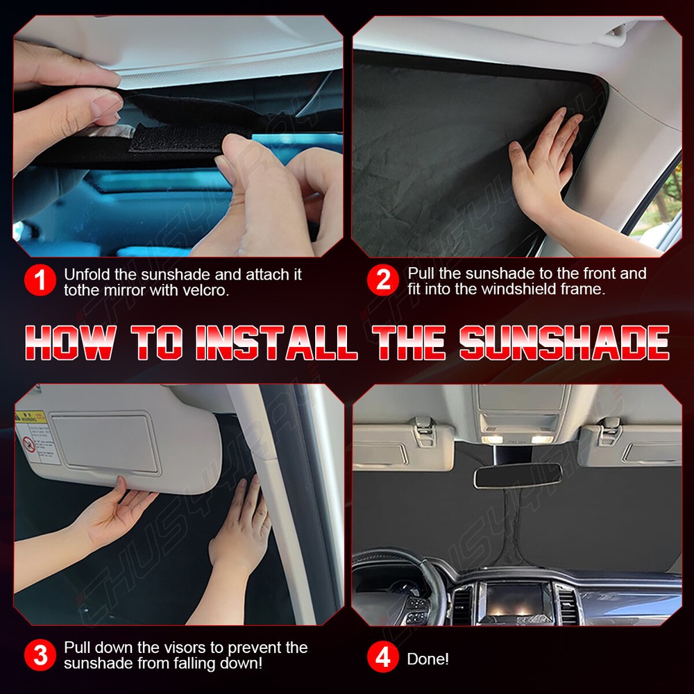 For Ford Explorer 2017 Windshield Sun Shade Visor Foldable UV Heat Block Cover