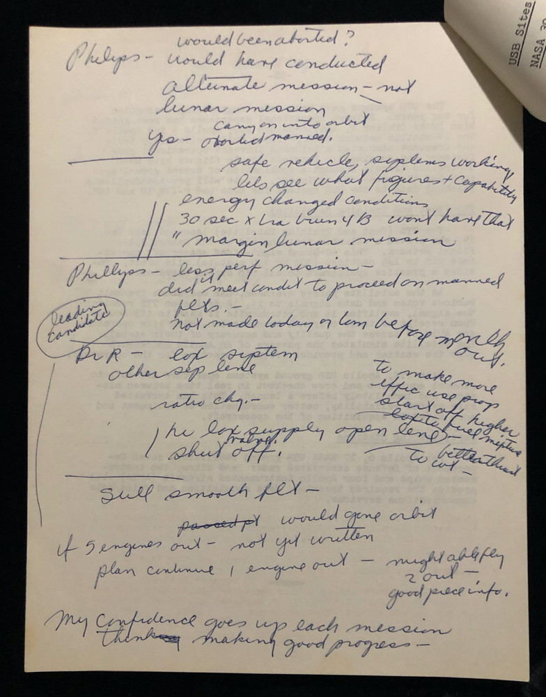 PROJECT APOLLO 6 REPORTER MARY BUBB'S COPY 1968 PRESS KIT GREAT NOTES SCRIBBLES