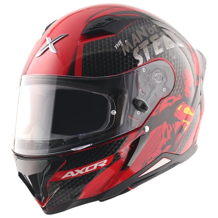 AXOR "Hunter DC Superman" DOT & ECE Approved Full Face Motorcycle Helmet