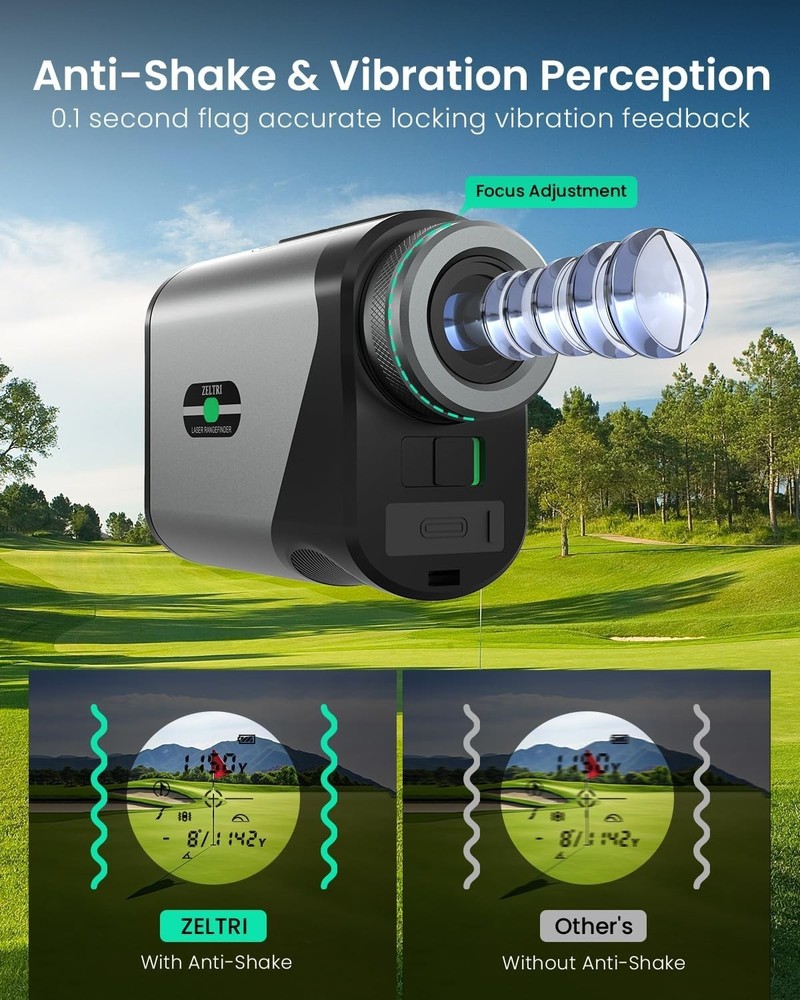 Golf Rangefinder 1200-Yard, 7X with Slope,Flag Pole Locking Vibration