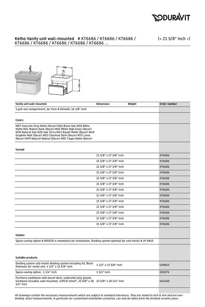 Duravit "Ketho" Floating Bathroom Vanity Unit