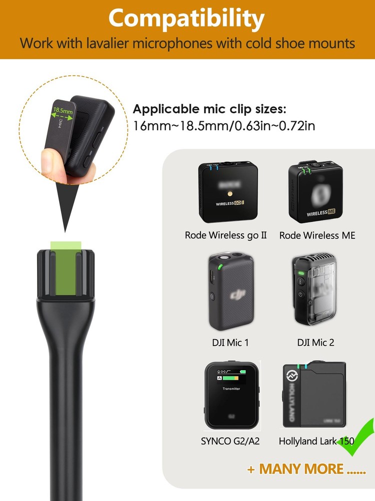Interview Microphone Handheld Adaptor for Rode Wireless Go II/Wireless PRO/Wi...