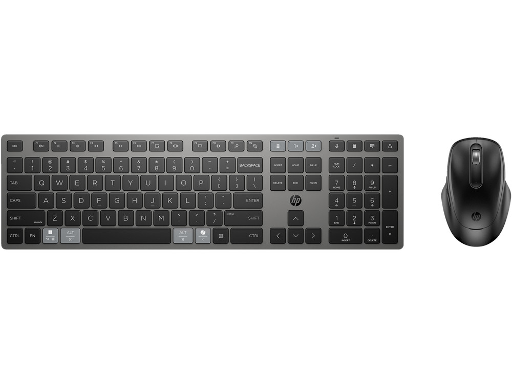 HP 720 Multi-Device Rechargeable Wireless Keyboard and Mouse Combo