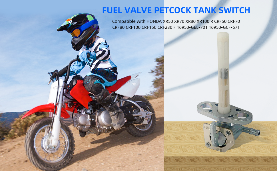 Fuel Valve Petcock kit For HONDA XR70 XR80 XR100 R CRF80 CRF100 CRF150 CRF230 F