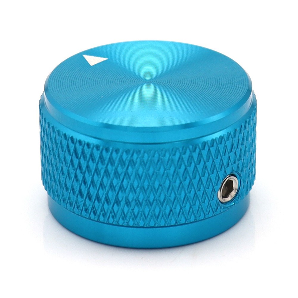 4Pcs Aluminium Alloy Blue Guitar Knobs Volume Audio Pot Control Knurled Knobs