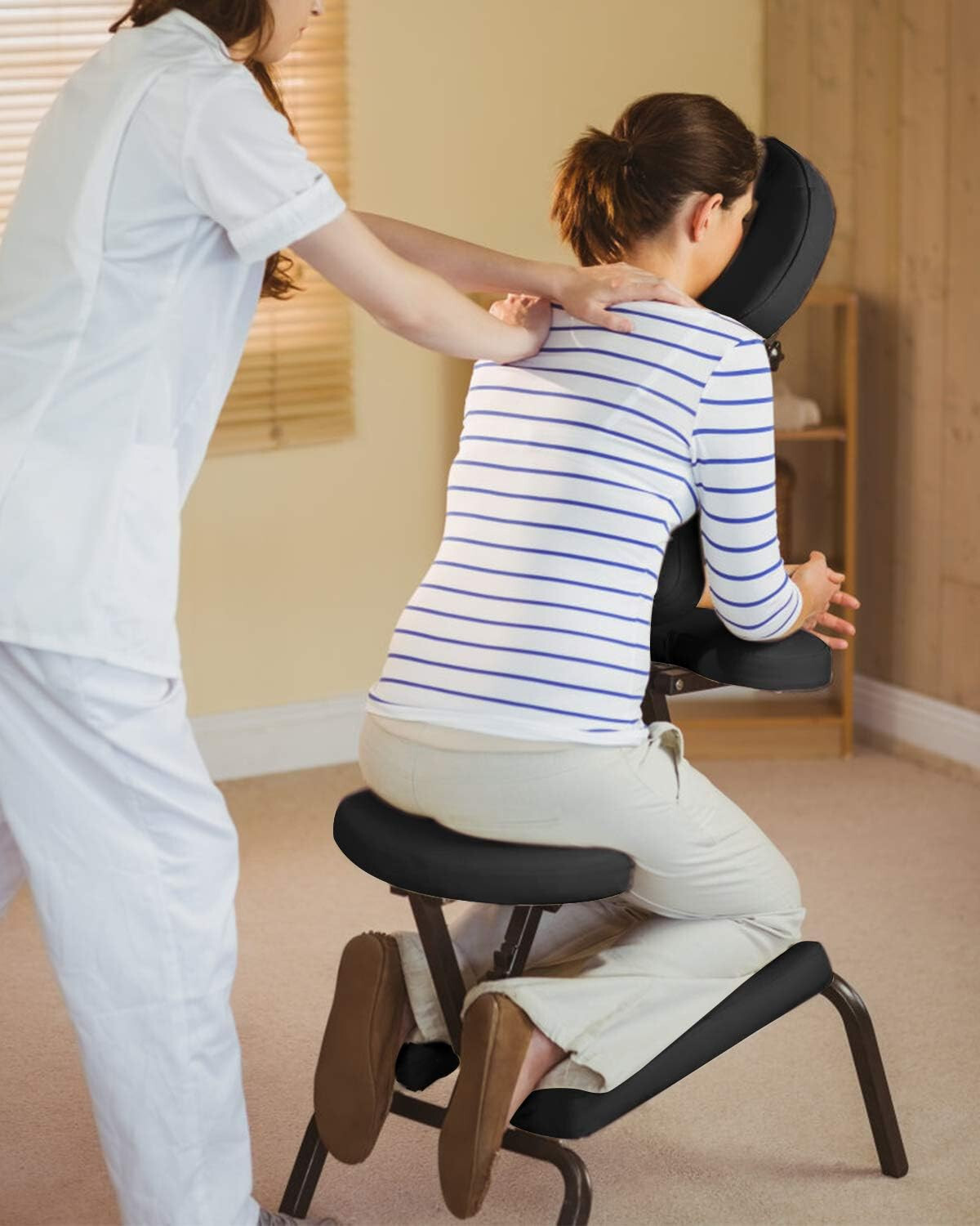 Massage Chair Portable Tattoo Chair Folding Height Adjustable 2 Inch Thick