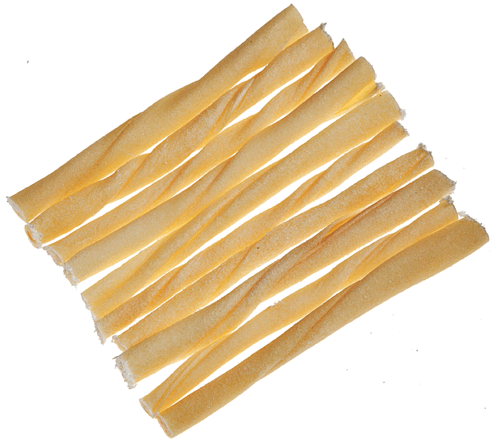 Premium American Buffalo Bison Rawhide Chews - 5" Twisters | 75 Count Jar |